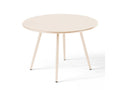 Round ivory metal garden coffee table, 40 cm - Homelumiere