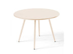 Round ivory metal garden coffee table, 40 cm - Homelumiere