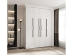 Bohometop 2 Hinged Door Wardrobe 245.5/180/50 4 Doors White/Black 25450CKZE