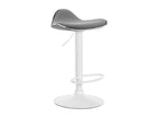 Bar stool - Fabric / Chrome metal - Light grey - Shanghai 88669GIFT