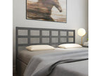 Grey Headboard 205.5x4x100 cm Solid Pine Wood