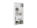 5-Tier Bookshelf, White, 80x24x175 cm, Chipboard
