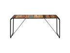 Homelumiere 180cm table made from reclaimed wood with black metal legs