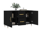 Black sideboard 100x36x60 cm engineered wood 44936OSJU