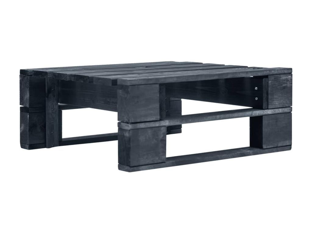 Black wooden garden pallet footrest 23866QHSF