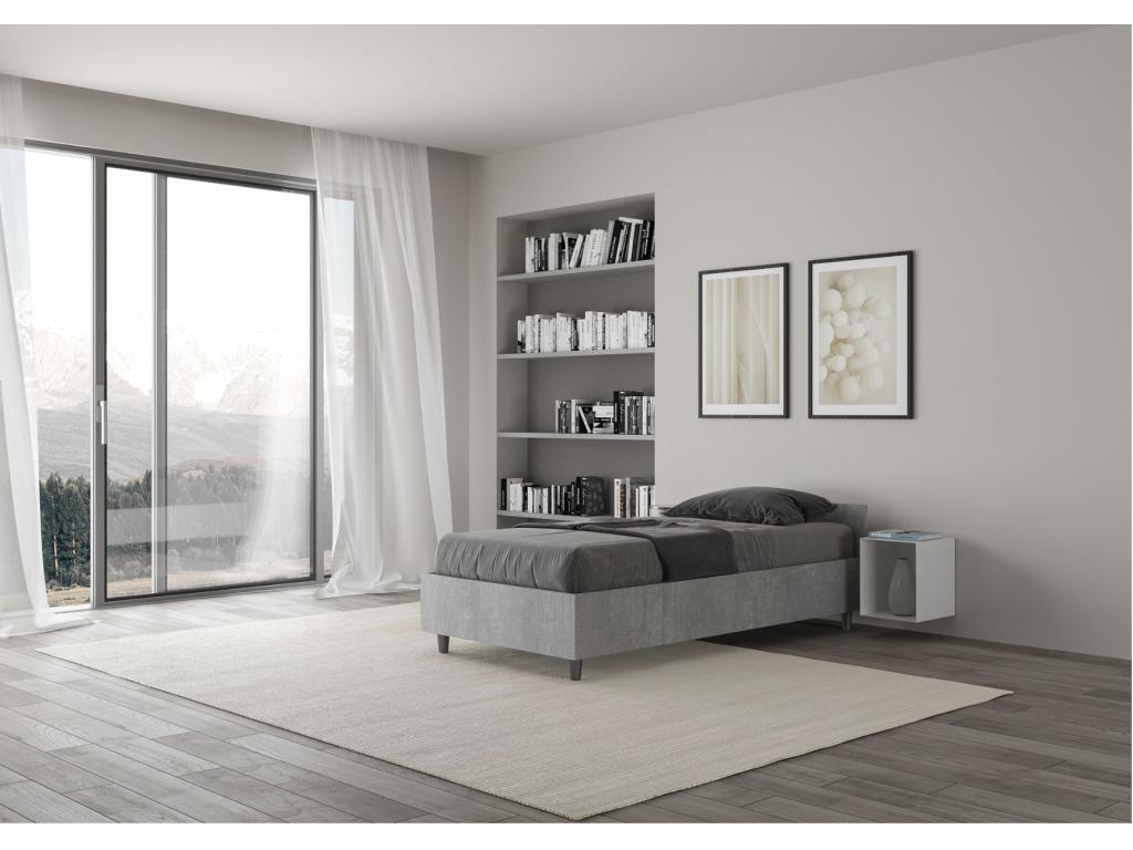 Homelumiere bed with concrete slatted base 80x200