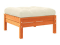 Garden footrest with cushion, solid pine wood