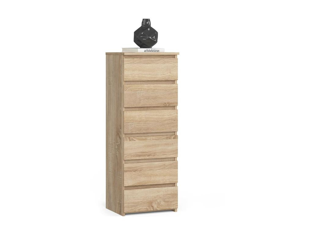 Bohometop CL6 chest of drawers Bohometop Oak 40 cm 6 drawers Bohometop Oak front 40x35x109 cm 18120NILC