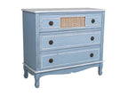 Blue wooden chest of drawers 90x38x80 98857HLIW