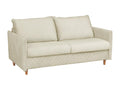 Homelumiere 3-seater convertible sofa in luxury velvet, beige, for everyday use