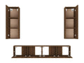 4-piece TV furniture set, brown oak, engineered wood