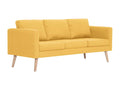 3-seater sofa, yellow fabric, 49674WYIJ
