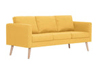 3-seater sofa, yellow fabric, 49674WYIJ