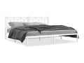 Metal bed frame with white headboard, 193x203 cm, 62700QDTX