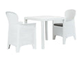 Homelumiere 3-piece set, white plastic with a rattan look