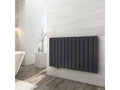 Bohometop Hot Water Steel Flat Tube Wall-Mounted Radiator Anthracite 63x100cm 1343W Double Layer 00106AHBG