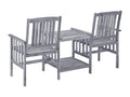 Bohometop Solid Garden Chairs with Tea Table and Cushions 25687LWWW