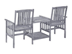 Bohometop Solid Garden Chairs with Tea Table and Cushions 25687LWWW