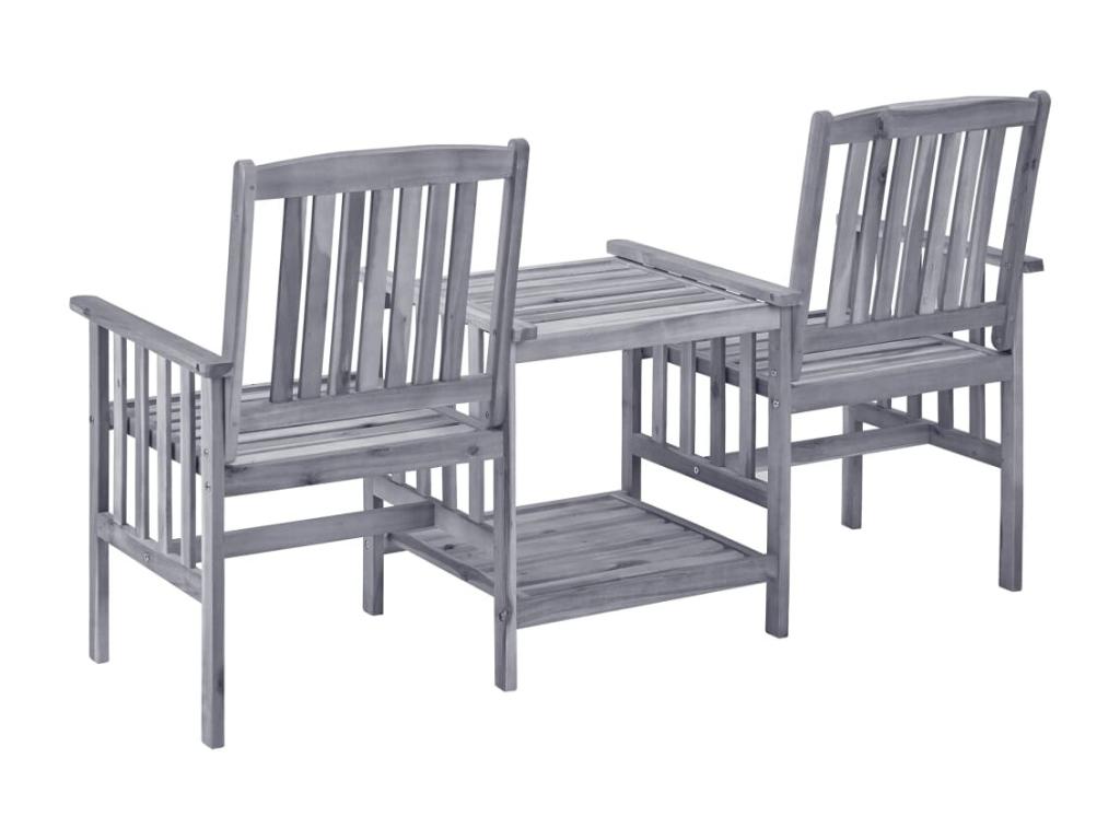 Bohometop Solid Garden Chairs with Tea Table and Cushions 25687LWWW