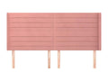 Headboard with wings, Pink, 183x16x118/128 cm, Velvet, 66168GCYQ