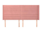 Headboard with wings, Pink, 183x16x118/128 cm, Velvet, 66168GCYQ