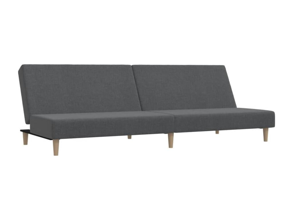 Light grey fabric 2-seater sofa bed 51566GLYA