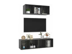 2-Piece TV Stand Set, Glossy Grey, Chipboard 62655HITK