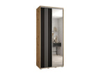 Homelumiere 7 Sliding Door Wardrobe 235.2/120/45 2 Doors Homelumiere/Black/Silver