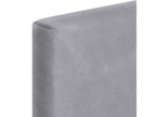 Homelumiere Smooth Velvet Headboard 95x105 with Bed Legs 80/90 - Light Grey