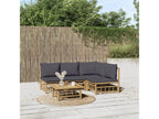 Bohometop 5-piece garden furniture set with dark grey cushions 74634ULCB