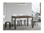 Homelumiere 180cm Rectangular Dining Table in Dark Wood and Anthracite Metal