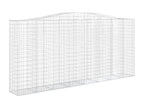 Arched gabion basket 400x50x180/200 cm Galvanized iron 38124CZGD