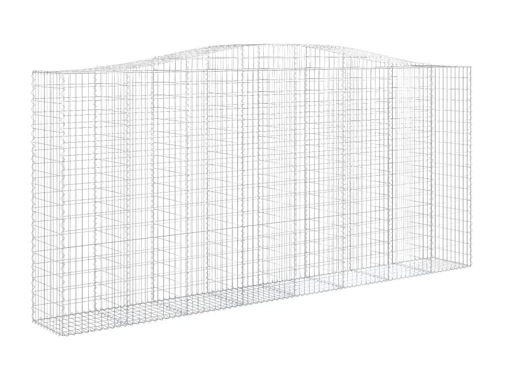 Arched gabion basket 400x50x180/200 cm Galvanized iron 38124CZGD