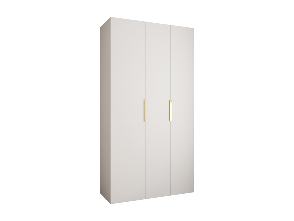 Bohometop 4 Hinged Door Wardrobe 245.5/130/50 3 Doors White/Gold 54327XVHB