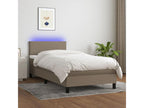 Bohometop bed base with Bohometop LED mattress 90x190 Fabric 51049ELNA