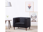 Black velvet armchair