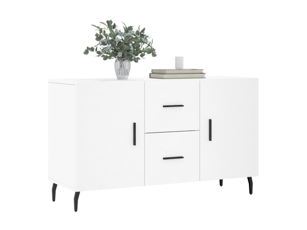 White sideboard 100x36x60 cm engineered wood 01038FPJM