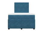 Bohometop bed base and mattress, blue, 120x190 cm, velvet, 62128LORI