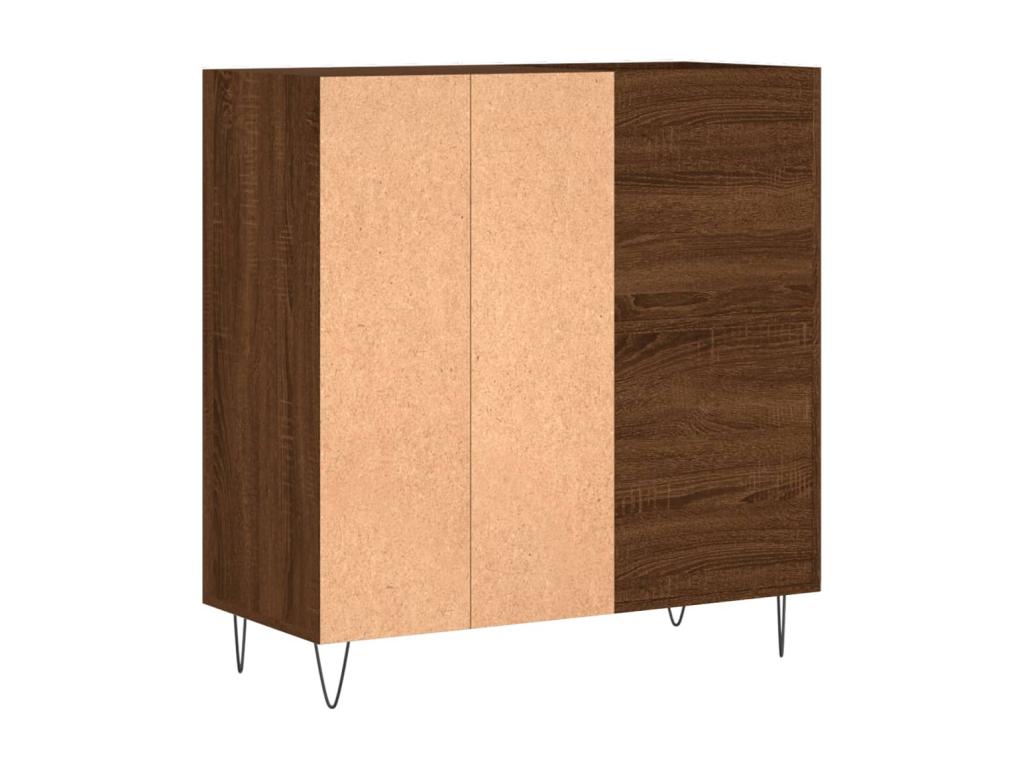 Brown oak record cabinet, 84.5x38x89 cm, engineered wood