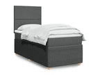 Homelumiere bed base and mattress, dark grey, 90x190 cm, fabric