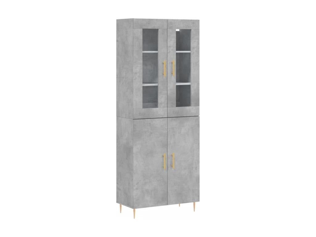 High sideboard, concrete grey, 69.5x34x180 cm, engineered wood, 75511STXM
