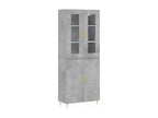 High sideboard, concrete grey, 69.5x34x180 cm, engineered wood, 75511STXM
