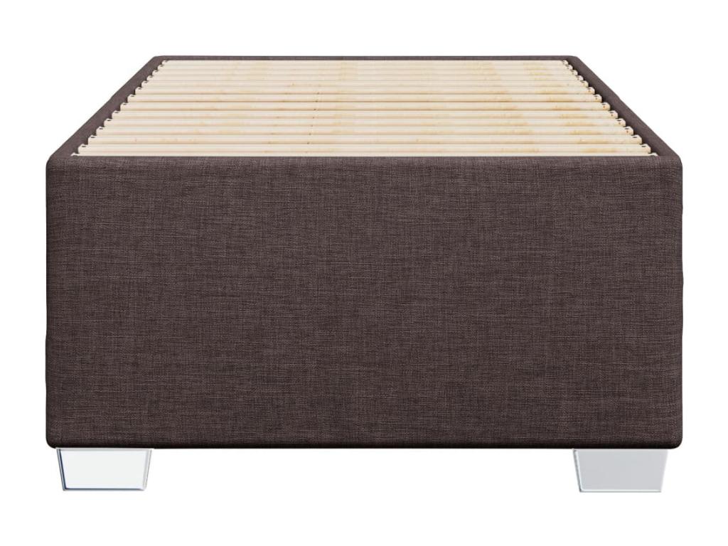 Bed frame without mattress, dark brown, 80x200 cm, fabric, 34501VQZJ