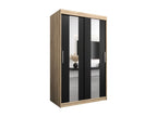 Bohometop Sliding Door Wardrobe 200/120/62 2 Doors Bohometop/Black 62800GDIZ