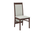 Chair in dark walnut wood and Bohometop-Tissu fabric 27102 11834BZMJ