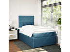 Bohometop bed base and mattress, blue, 120x190 cm, velvet, 62128LORI