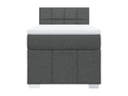 Homelumiere bed base with mattress, dark grey, 80x200 cm, fabric