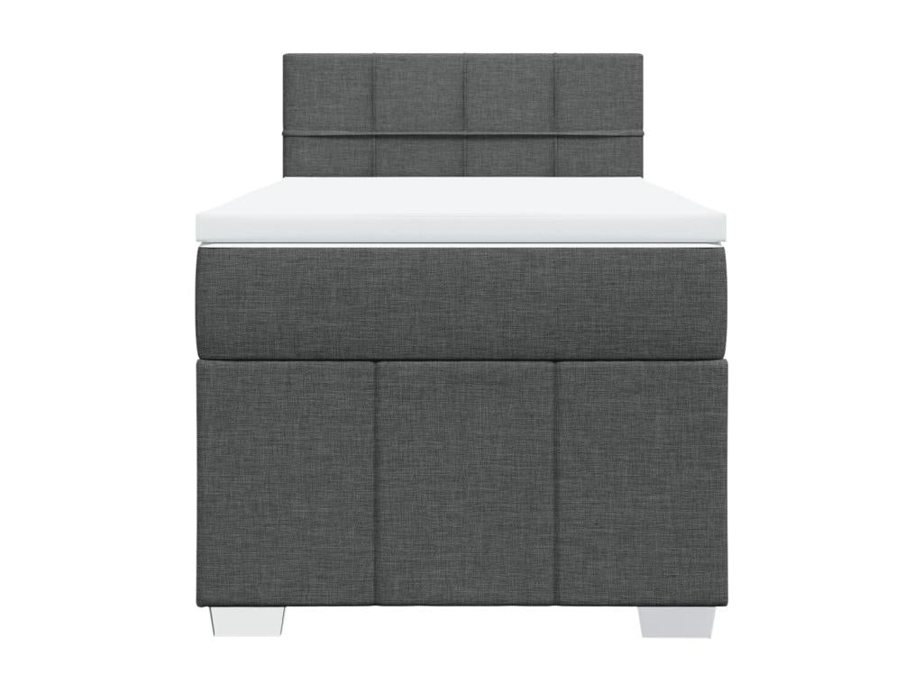 Homelumiere bed base with mattress, dark grey, 80x200 cm, fabric