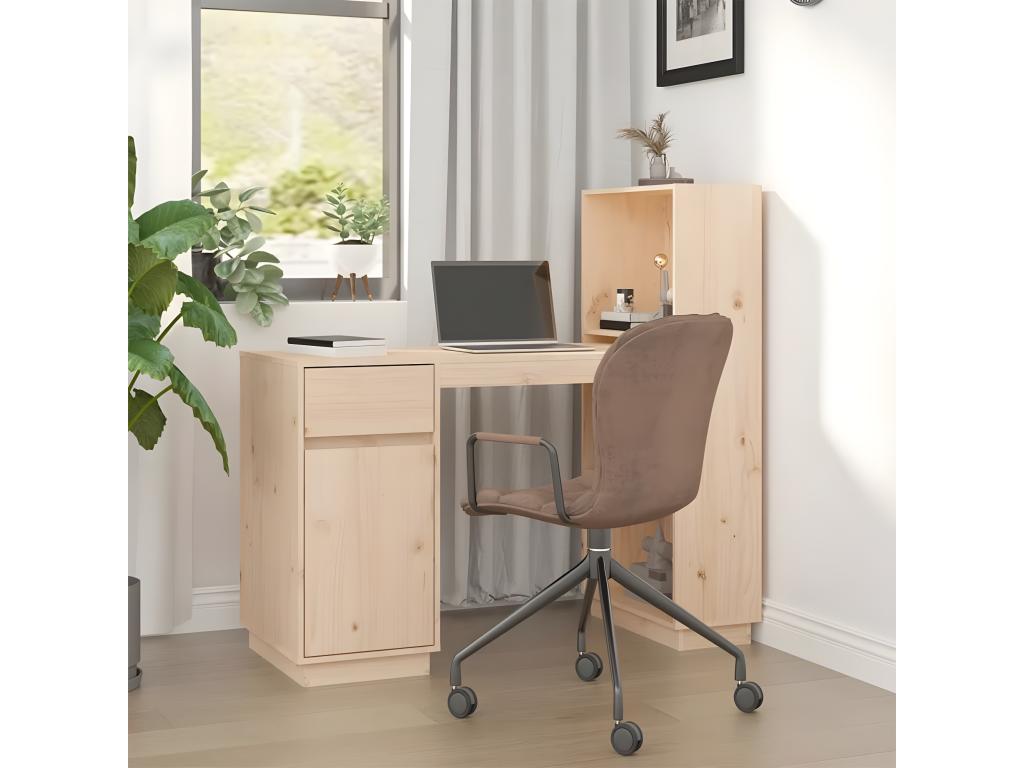 Desk 110x53x117 cm Solid pine wood 67055MTLH