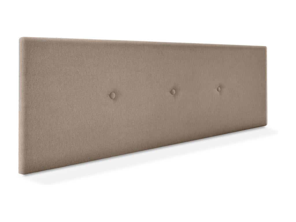 Homelumiere Smooth Fabric Headboard with Buttons 135x50cm for 120/135cm Beds - Earth